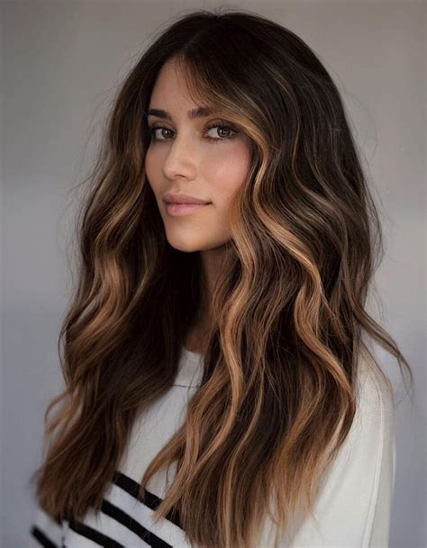 best color highlights for light brown hair|partial highlights on dark hair.